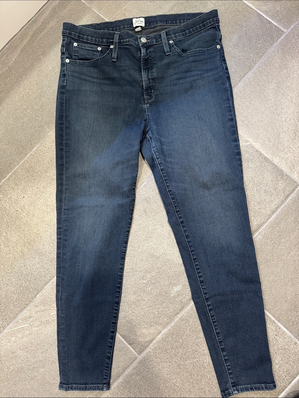 J.Crew 9" High-Rise Vintage Straight Jeans - Medium Indigo (Size 33)